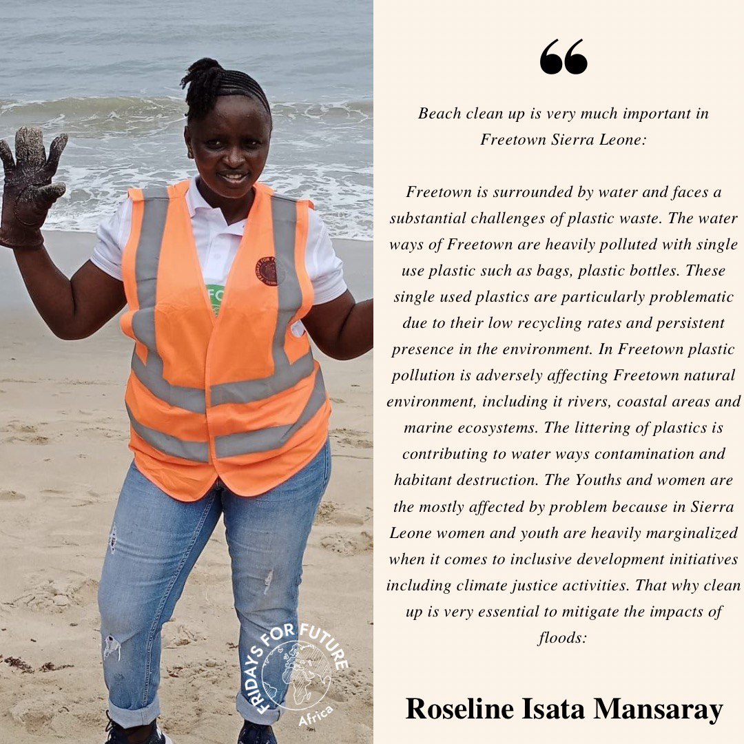 RoselineIsata's tweet photo. Beach clean up is very important in freetown sierra Leone!

Support us to build greener freetown by donating on our fundraiser

https://t.co/CAqzETBTan

@Sgbaya11314
@Fridays4future
@FFF_SierraLeone
@fridaysforfuture
@FFF_Africa
@Riseupmovt 

@IssaSessy https://t.co/0X7gqP1JcV