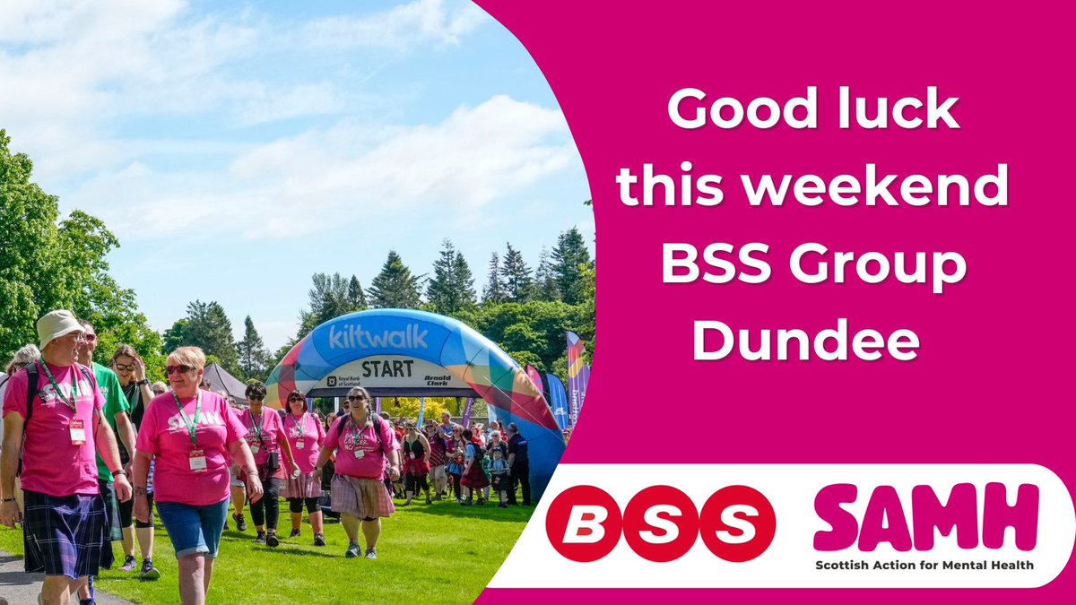 Best of luck to team Baby Steps from <a href="/bssindustrial/">BSS Industrial</a> in Dundee who are taking on the Mighty Stride in aid of SAMH this weekend. Thank you so much for your continued support! 🩷

Team <a href="/SAMHtweets/">SAMH</a> will be at Pit Stop No1 at the Dundee #Kiltwalk, please come and say hello.