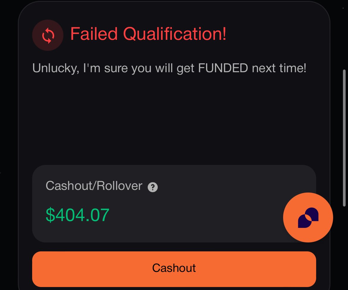 perpsy97's tweet photo. Go hard or go home! Next time will be better. Still no negative net balance after 7 days. 
-7 days
-hit KPIs
-finish with at least 460$
You get FUNDED @foxifytrade #foxifyfunded https://t.co/rhUue0JqMr