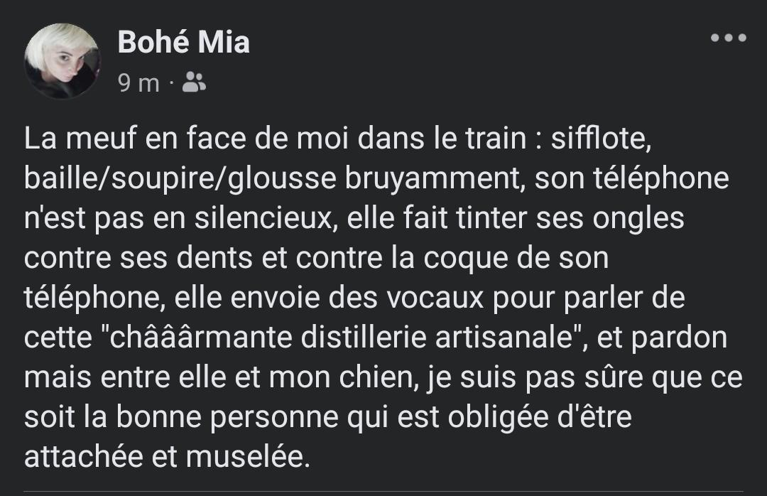 Bohe_Mi_A's tweet photo. Balance ton voisin de train. https://t.co/KAfkmaRl1P