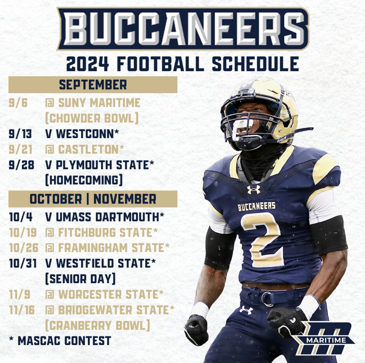 We are just one week away from the Bucs arriving on campus! Guys are anxious to get started and looking forward to opening night on September 6th for the Chowder Bowl! Make sure to tune in! #DefendTheBay