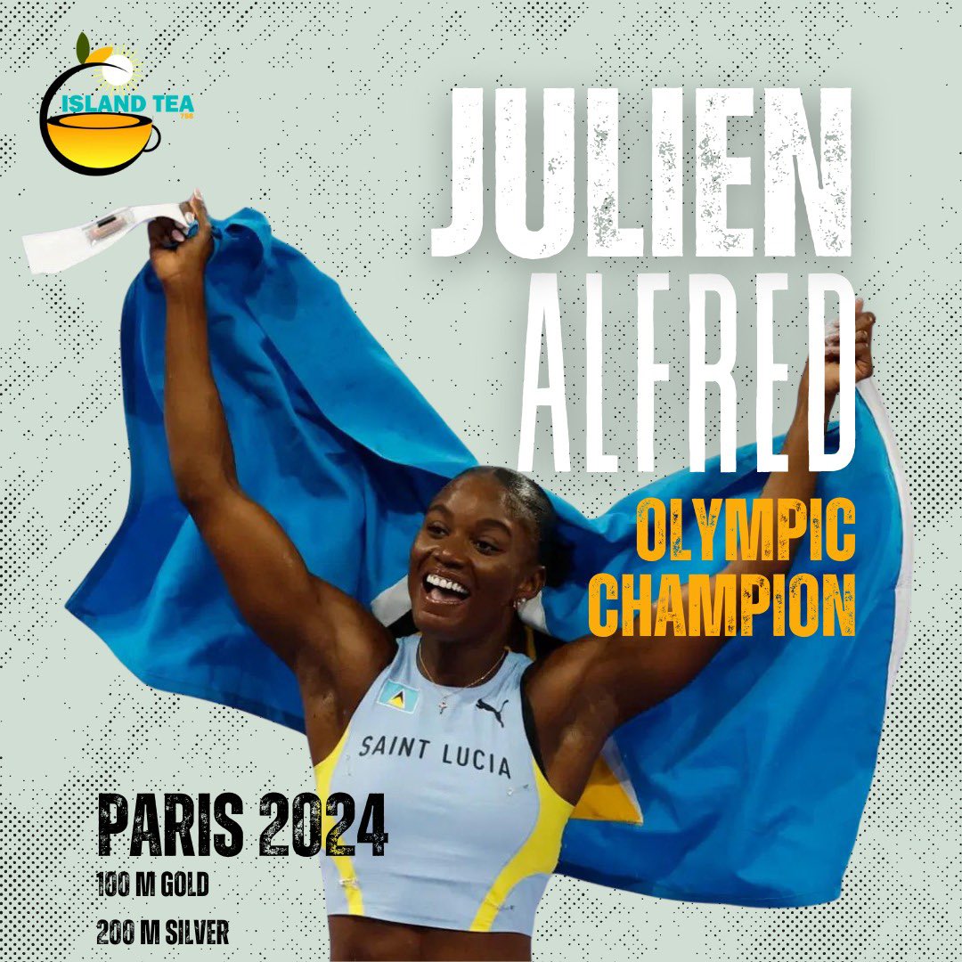 IslandTea758's tweet photo. Congratulations Julien, Saint Lucia’s first ever Olympic Champion! 🇱🇨🏃🏾‍♀️🥇🥈

Take some time now to rest and unwind with Island Tea’s Ginger or Spiced Tea Ultra. 😉

#islandtea #madeinsaintlucia #madeforyou https://t.co/PBso0aDK6M