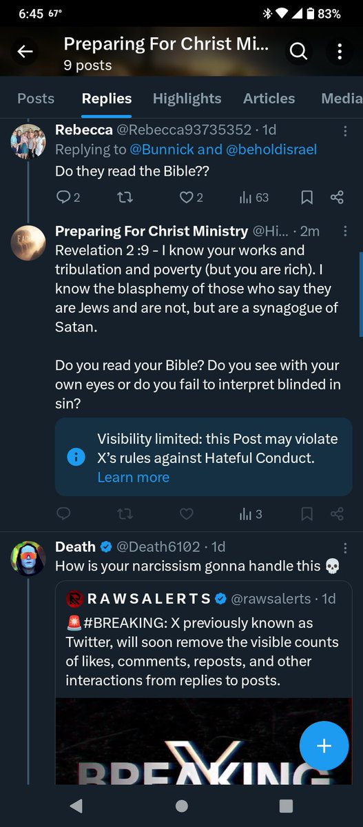 HisNameRedeems's tweet photo. @elonmusk @X what's with the censorship? Can't even quote the Bible from a Christian perspective but the Talmud can be quoted with all it's hate? You persecute Christians since you were paid off
#Censorship #ElonMusk #ElonMuskElectionInterference #Dictator #Liar #Theft #persecute https://t.co/QS9BWTEUq6