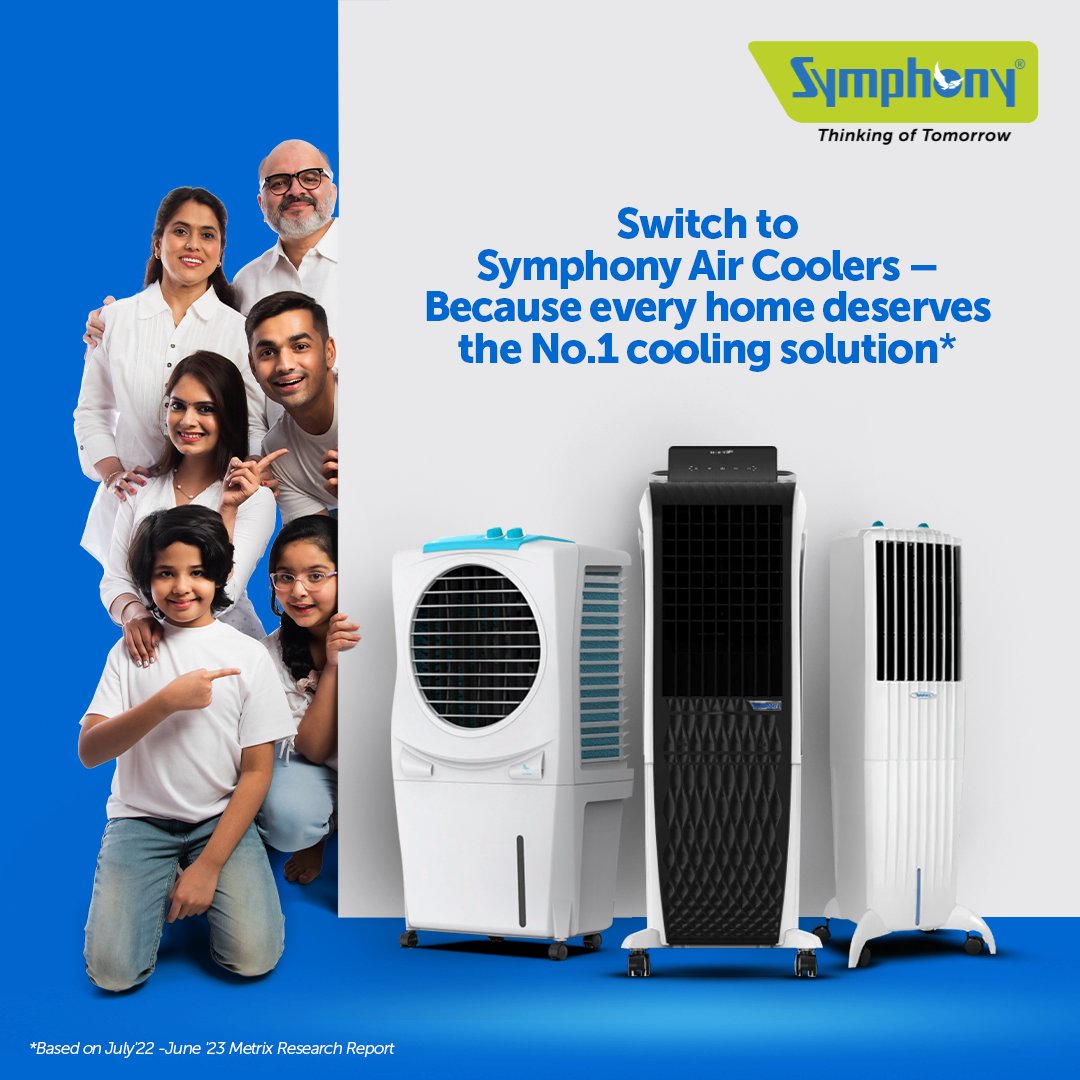 #StayCool, Live Comfortably! 🌬️✨

Upgrade your home’s comfort with #SymphonyAirCoolers – the No.1 choice for effective and efficient cooling. 

Experience unparalleled #freshness and enjoy every moment at home with our top-rated #aircoolers

Buy now and chill out in style! 🛒💨
