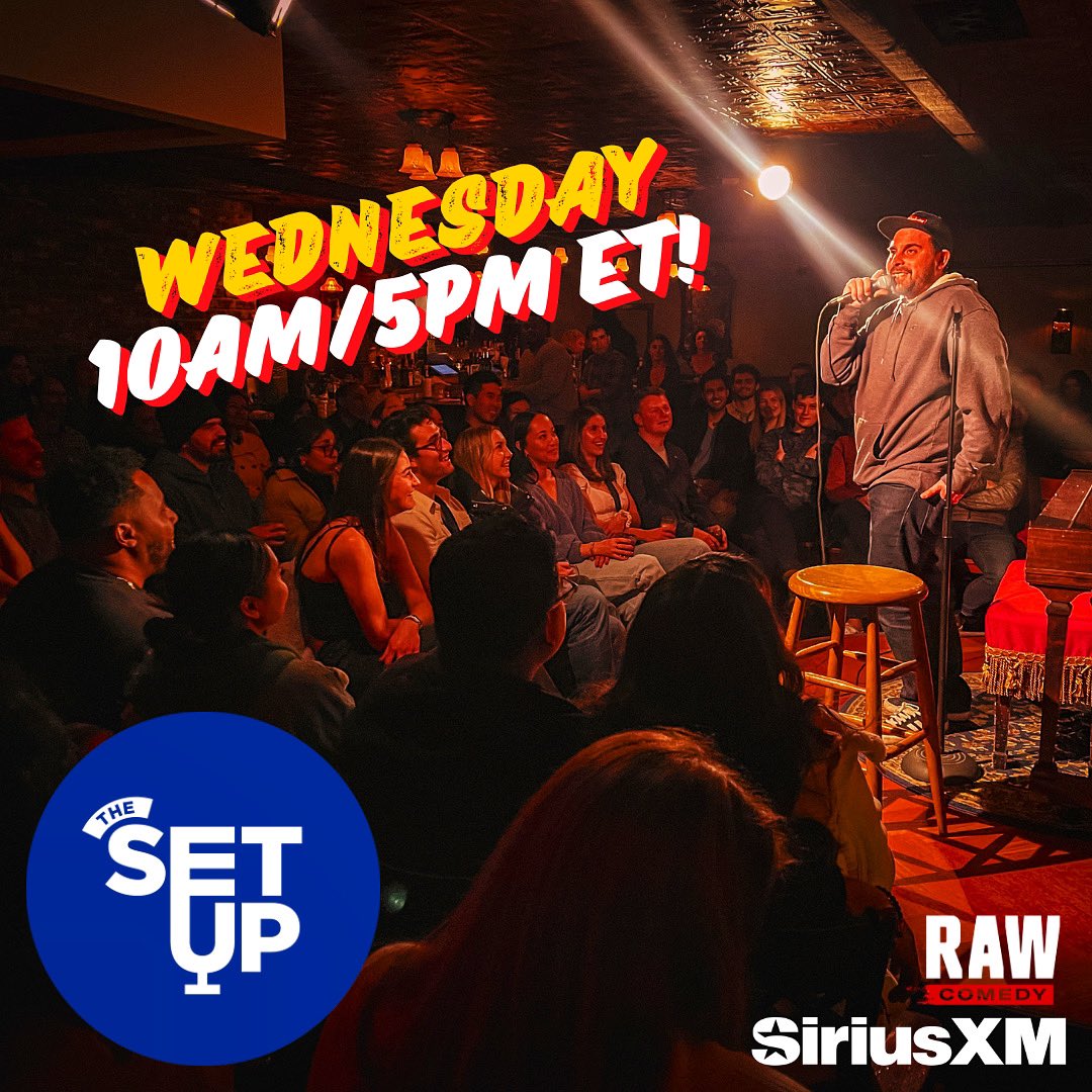 SiriusXM Comedy (@siriusxmcomedy) on Twitter photo TODAY at 10AM/5PM ET on @siriusxm RAW Comedy, channel 99 it’s a special presentation of The Setup, the immersive speakeasy comedy experience recorded live in Los Angeles and San Francisco, discover more at setupcomedy.com! TODAY at 10AM/5PM ET on @siriusxm RAW Comedy, channel 99 it’s a special presentation of The Setup, the immersive speakeasy comedy experience recorded live in Los Angeles and San Francisco, discover more at setupcomedy.com!