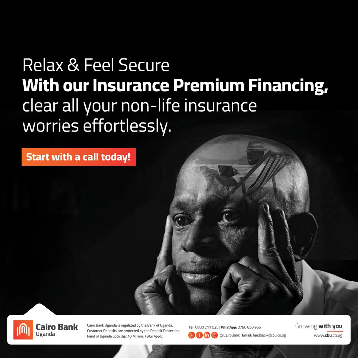 CairoBank's tweet image. Experience peace of mind with Cairo Bank's Insurance Premium Financing.
Clear all your non-life insurance worries with ease and enjoy a secure future.

#InsurancePremiumFinancing #NonLifeInsurance #CairoWay #GrowingwithYou