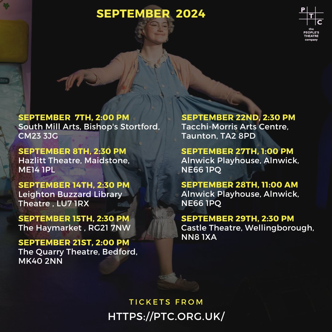 1 Month to Go! Get ready for an unforgettable adventure with the Old Lady this September! 🎭👵🪰 

Don't miss out—grab your tickets now! #Theatre #FamilyFun #LivePerformance #SeptemberShows #OldLadyTour
