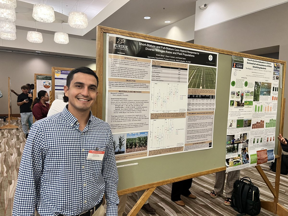 Dan Quinn (@purduecorn) on Twitter photo My graduate students looking good presenting their work at the Nitrogen Use Efficiency conference at the Univ of Illinois.
<a href="/PurdueAgronomy/">Purdue Agronomy</a> <a href="/PurdueAg/">Purdue Agriculture</a> <a href="/erickoliva95/">Erick Oliva</a> <a href="/nzapata053/">Narciso Zapata</a> My graduate students looking good presenting their work at the Nitrogen Use Efficiency conference at the Univ of Illinois.
<a href="/PurdueAgronomy/">Purdue Agronomy</a> <a href="/PurdueAg/">Purdue Agriculture</a> <a href="/erickoliva95/">Erick Oliva</a> <a href="/nzapata053/">Narciso Zapata</a>
