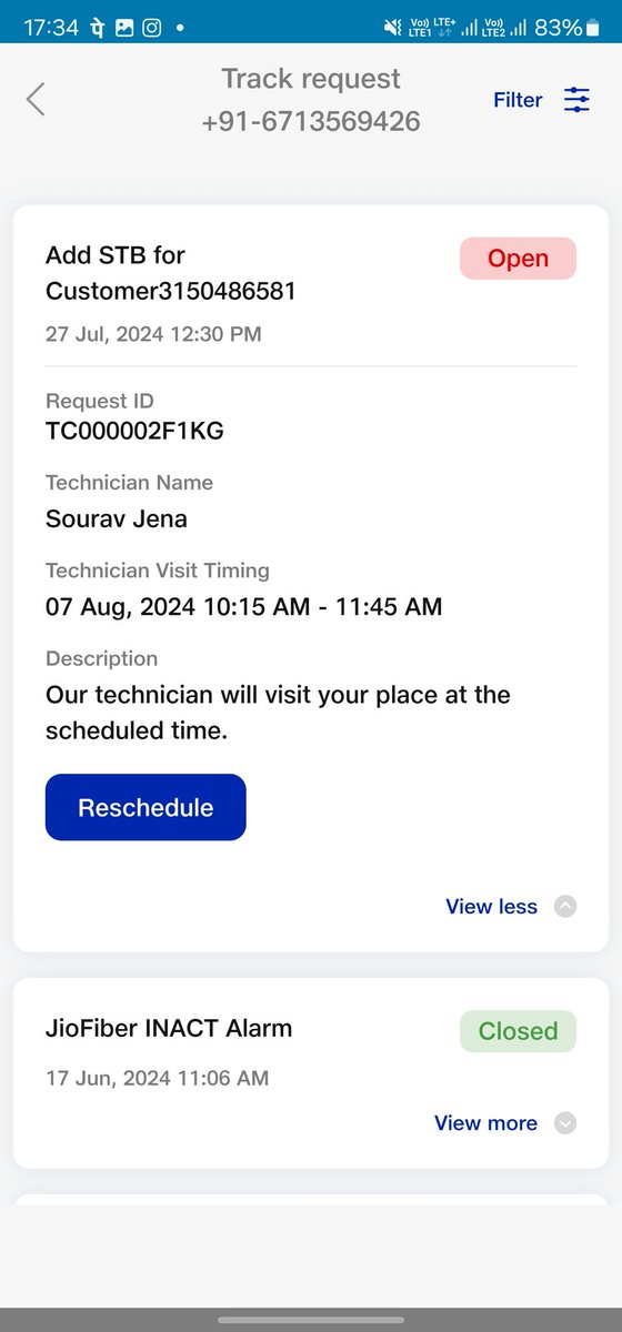 bikashKMB's tweet photo. @JioCare Its more than 11 days but your team is unable to find solution thats your service only take money and dont help customer @JioCare so called best service lol https://t.co/fIeXskfAYF