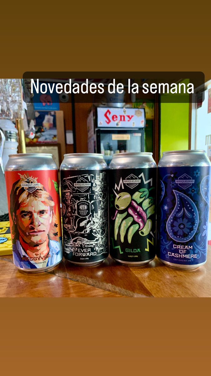 SenyCerveceria's tweet photo. Novedades de la semana @basquelandbrew #basqueland #aniversario #cratfbeer #promociones #eventos #cervezasartesanalesmadrid #cerveceriaseny #tiendacervezas #cerveceriamadrid #tequeños #pollocajun #cerveceriaespecializada #perritoscalientes #salchipapas #hamburguesas https://t.co/3silZKBeX8