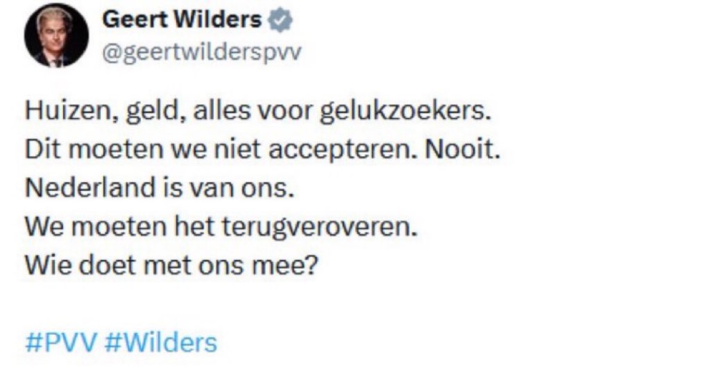 En dit uitschot is dus in de regering vertegenwoordigd… top gedaan, Nederland!