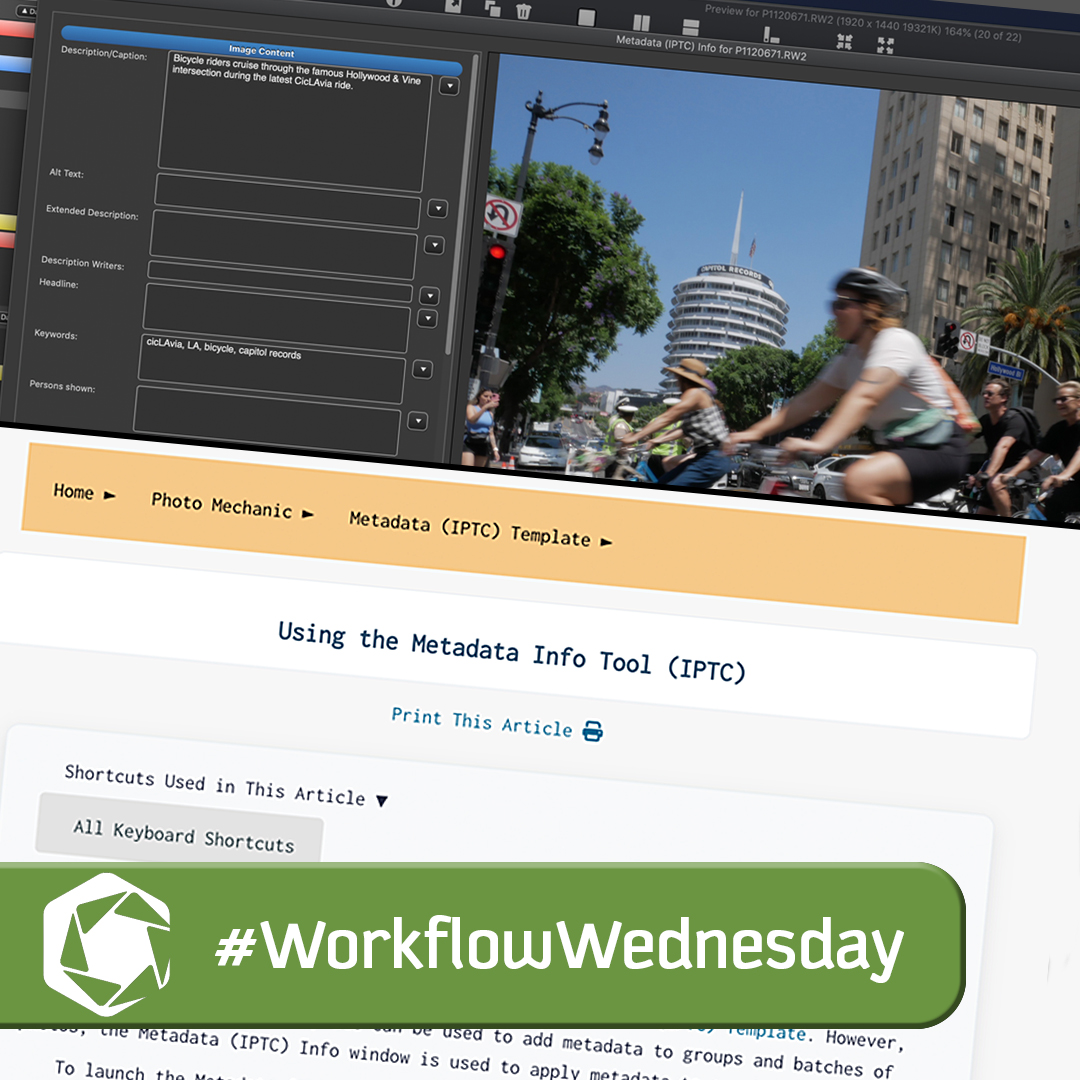 Learn how to use the Metadata Info Tool in Photo Mechanic. Link in bio. #WorkflowWednesday
