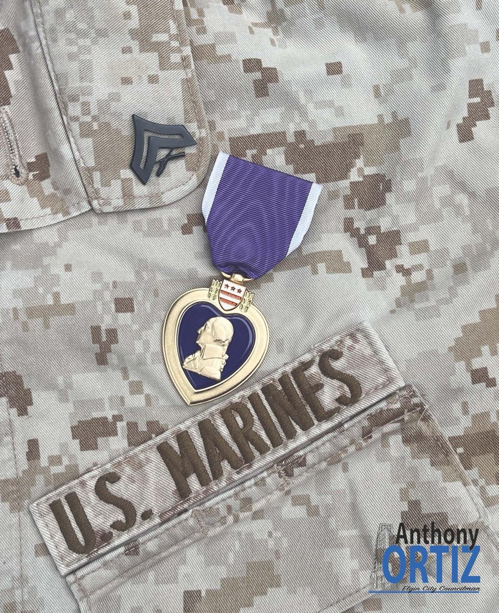 On Purple Heart Day, we honor the brave souls who bear the scars of sacrifice. Their courage and resilience remind us that the human spirit can soar in adversity. Let's strive for a world of peace and compassion. #PurpleHeartDay #USMC #ElginIL