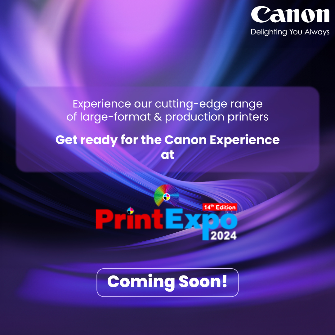 Canon_India's tweet image. Discover the latest innovations in printing technology as we showcase our cutting-edge range of large format and production printers at Print Expo 2024, Chennai. Stay tuned for more!

#ProductionPrinters #LargeFormatPrinters #PrintExpo #CANwithCanon #DelightingYouAlways…