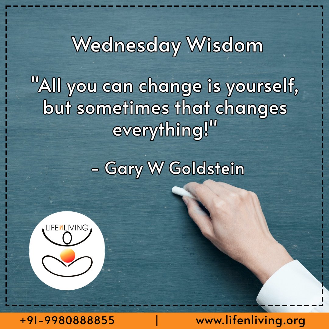 lifenliving_org's tweet photo. "All you can change is yourself, but sometimes that changes everything!" - Gary W Goldstein
#Motivation #LifeGoals #Inspirations #Protect #Attitude #InspireMe #LiveYourLife #LifestyleCoach #PassionTwist #Quoted #Wisdomous #WedWisdom #GreatWords #ChangeYourself #WisdomToChange https://t.co/hcwpzJhG6J