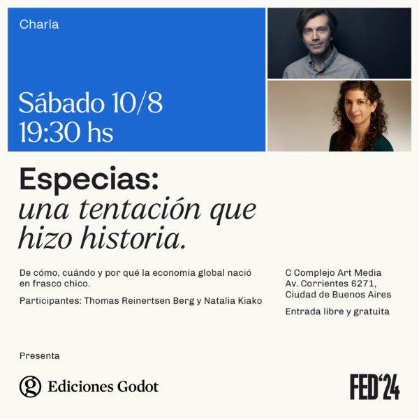 Thomas Reinertsen Berg🇳🇴 en “FED 24”

El escritor noruego, autor de “El origen de las especias”, participará en la charla “Especias: una tentación que hizo historia” en la <a href="/FEditores/">#FED25 : Feria de Editores</a> . La presentación estará a cargo de <a href="/edicionesgodot/">Ediciones Godot</a> .

¿Nos vemos ahí? 📚

<a href="/Norwegianbooks/">NORLA Norwegian Literature Abroad</a> #FED24
