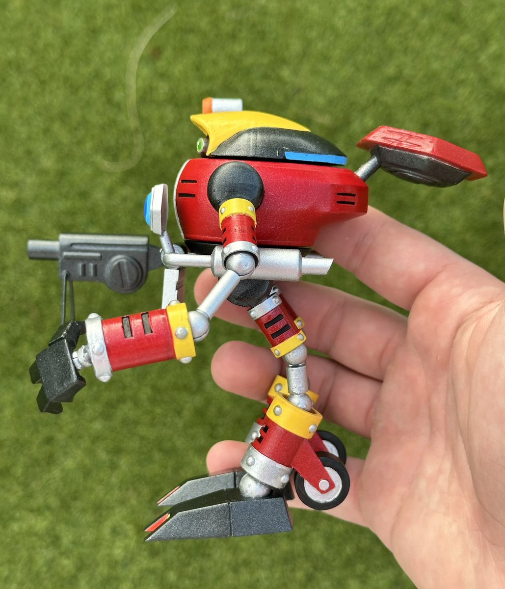 EScrubby_'s tweet photo. E-102 γ : MISSION COMPLETE! 

From Sonic Adventure: my Custom Gamma action figure, fully 3D printed with over 15 points of articulation! 

Model from Sonic Forces Speed Battle
Engineered, printed, and painted by me! https://t.co/I5dXRrOfbQ