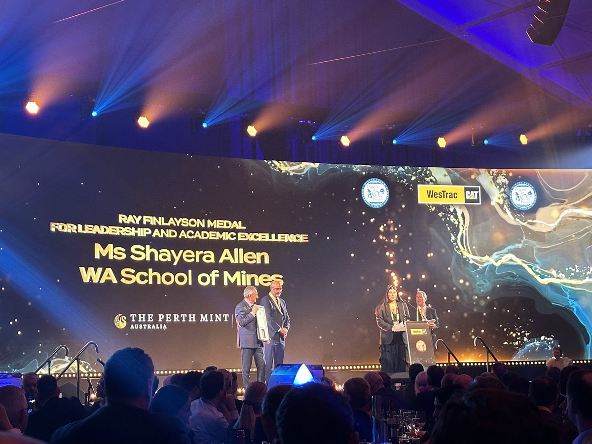 kristiebatten's tweet photo. The @diggersndealers Ray Finlayson Award for Academic Excellence goes to WASM engineering student Shayera Allen https://t.co/qGZFTeMV0G