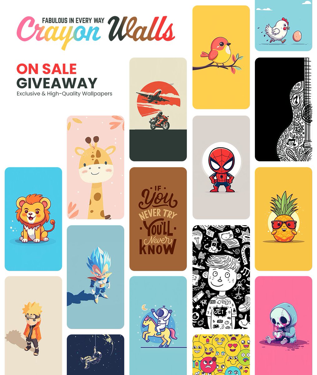 ArrowWalls's tweet photo. Don't miss out on the opportunity to own these incredible Crayon Wallpapers! Take advantage of the sale.

Android : https://t.co/ADzekCRB65
iOS :  https://t.co/pwrNslE18k

🎁Exciting Giveaway
15 promo codes for lucky retweets and comments. https://t.co/otRhvMGrZo