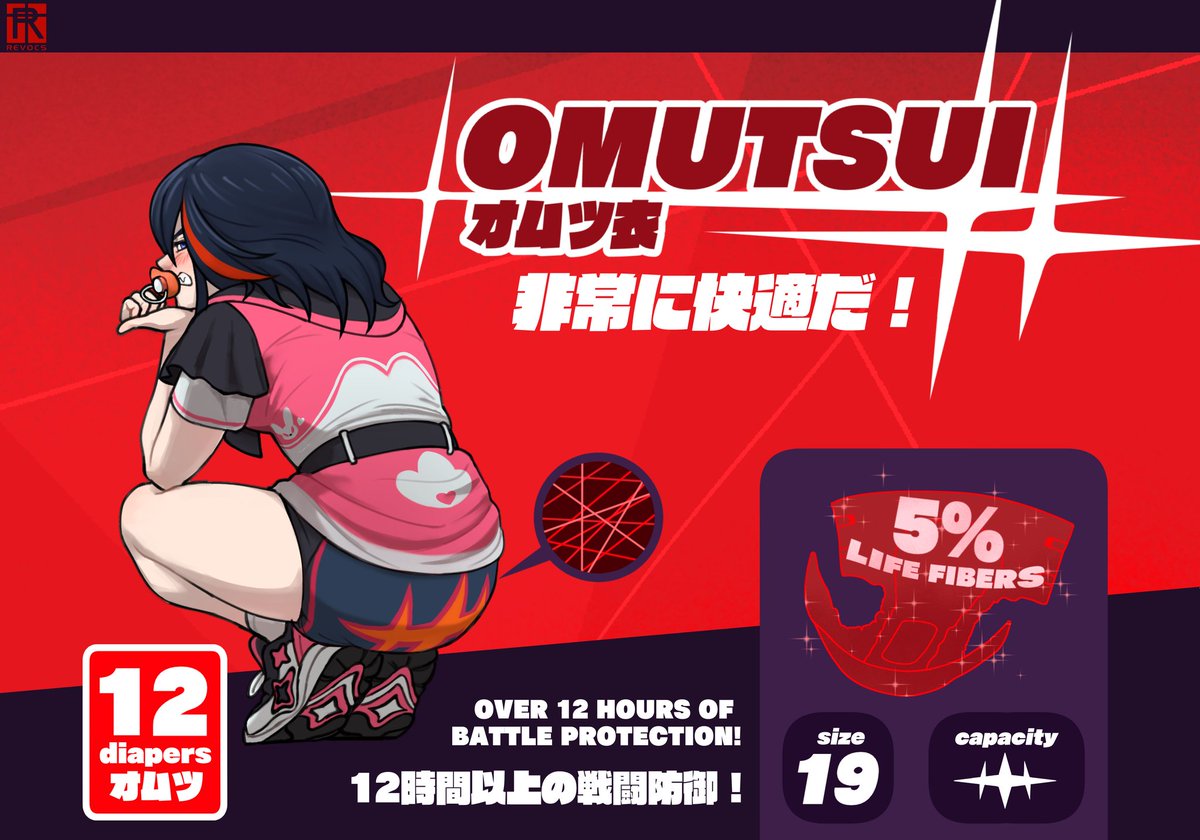 HeppySugoi's tweet photo. Commissioned by a mysterious "Ryuko collector" I met at a parking lot! https://t.co/qc7Zw8Meg2