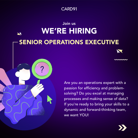 Card91HQ's tweet image. Lead Our #Operations to Excellence! 💻

Are you an #operationsexpert with a passion for efficiency &amp;amp; problem-solving? We're looking for someone who excels at managing processes and making sense of data. If you're ready to bring your skills to a dynamic &amp;amp; forward-thinking team, we
