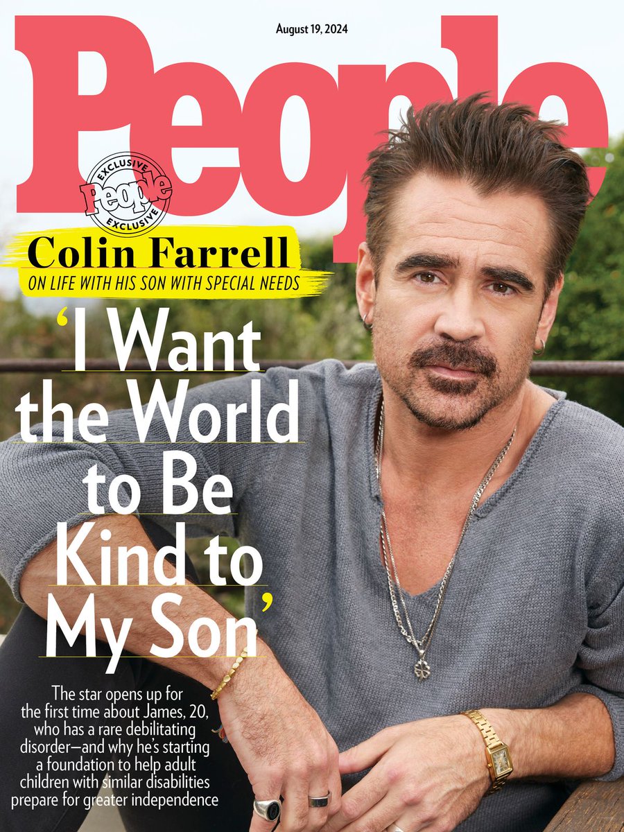 🔗: peoplem.ag/3ykd4ut

Colin Farrell opens up about life with his 20-year-old son, James, who has a rare debilitating disorder called Angelman Syndrome, and why he’s starting a foundation to help adult children with similar disabilities prepare for greater independence.