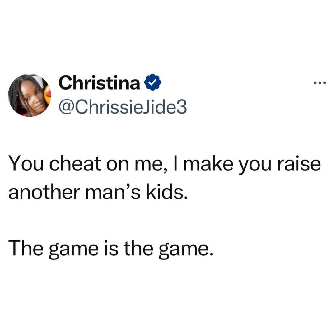 LexxiMedia's tweet photo. The game is always the game my dear😂😂😂 https://t.co/zIdA83XqIn