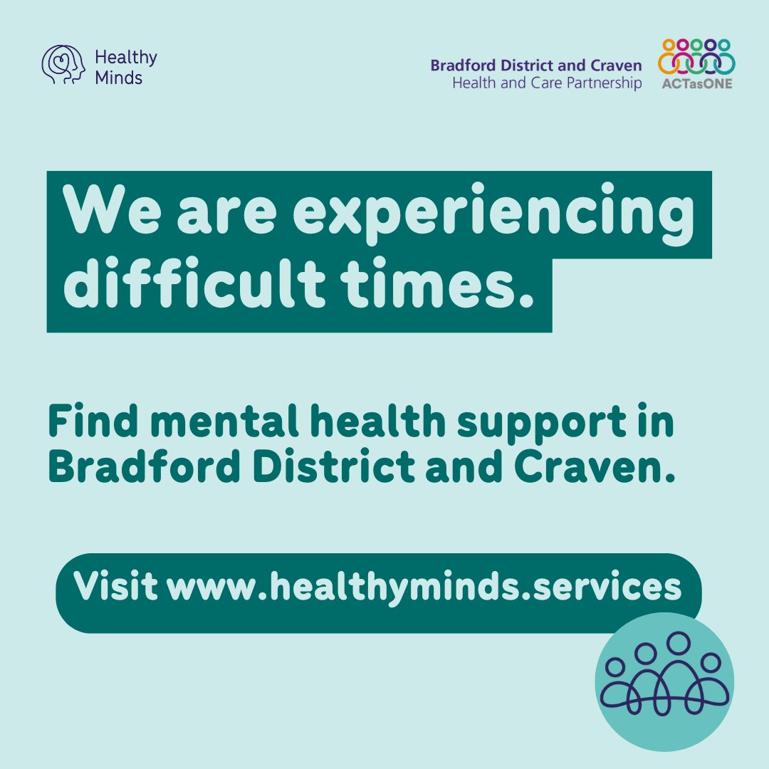 healthymindsbdc's tweet image. When we hear distressing news, it can take a toll on our mental health. Remember to prioritise your own self-care and be kind to yourself.

The Healthy Minds website is your first step to mental health support in #Bradford and #Craven. Visit healthyminds.services