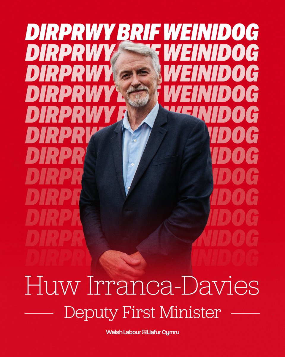 Today, Huw Irranca-Davies has been appointed as Deputy First Minister, alongside his role as Cabinet Secretary for Climate Change and Rural Affairs.