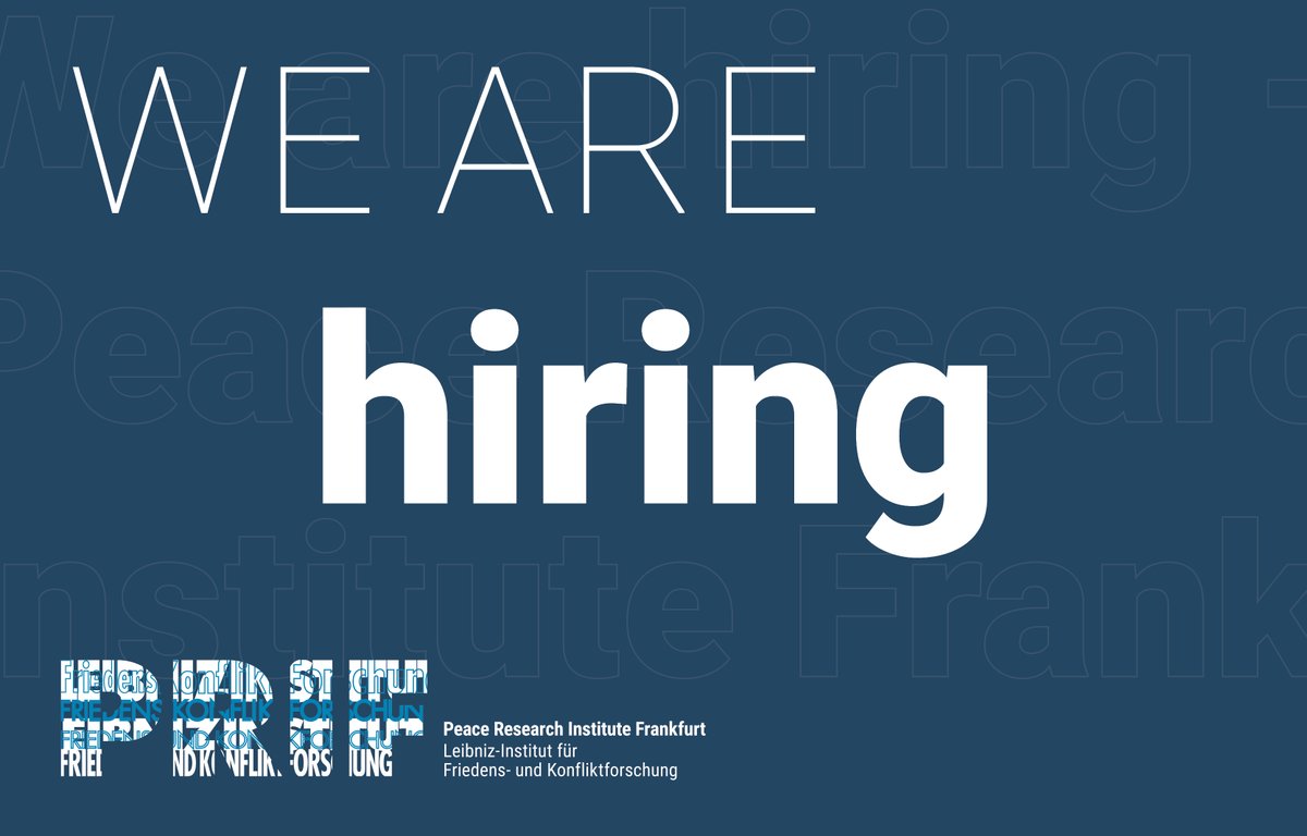 Eleven days left to apply: We're looking for a new colleague to conduct research on European and transatlantic security structures and policies. The position is initially for a fixed term of three years, but could become permanent after. #hiring
prif.org/en/career/vaca…