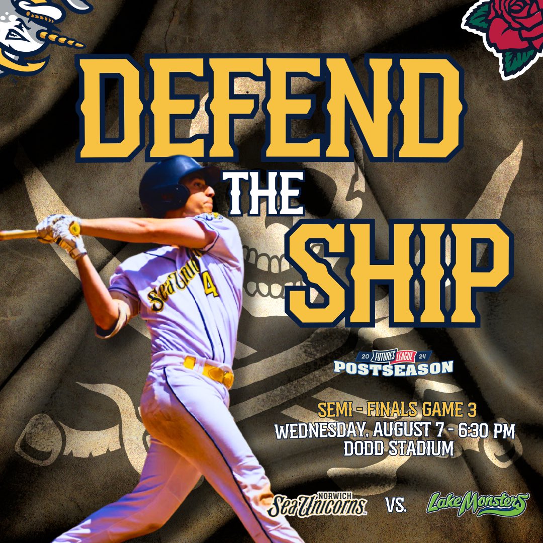 goseaunicorns's tweet photo. Winner take all. A must win for a trip back to the dance, 5:30 gates. ☠️🌊🦄⚾️ #30seasons #seathefuture #defendthefuture https://t.co/TrqWExWP1x