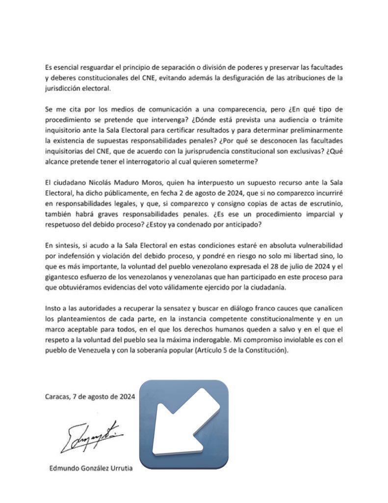Edmundo González ni va al TSJ ni es "presidente electo "

Autoridades, actuar.