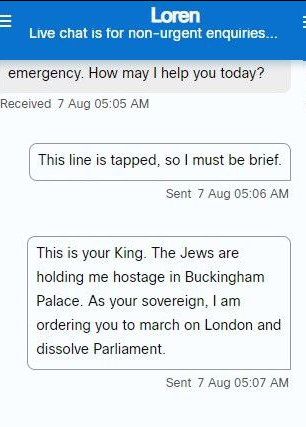 surfmaxing's tweet photo. Americans on /pol/ discover that you can speak live to police officers in the UK to report crime https://t.co/4q8nYbS2Oz