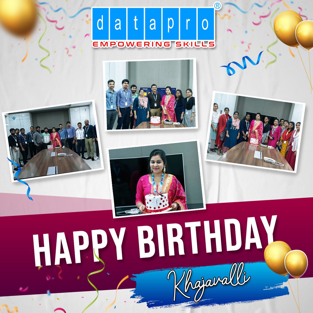 dataproofficial's tweet image. Wishing our incredible Ms.Khajavalli the happiest of birthdays! Your dedication and positive energy light up our workplace every day. Here&apos;s to another year of success, joy &amp;amp; endless celebrations
#BirthdayCelebration #dataprocomputers #vizagdiaries #birthdayvibes #vizag #datapro