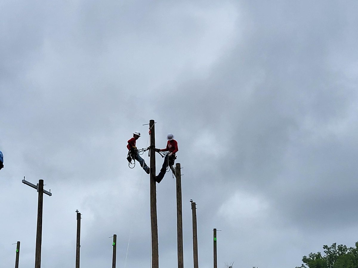 TNMP's tweet image. TNMP recently attended the Lineworkers Rodeo at @tstcwaco. Students showcased their impressive skills, strength, and perseverance during various competitions, and it was inspiring to witness their dedication and hard work. 
#lineworker #lineworkerrodeo #FutureLineworkers