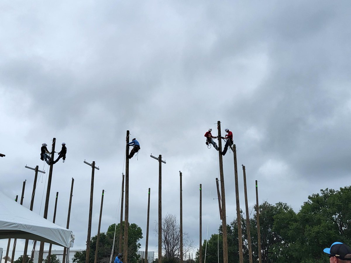 TNMP's tweet image. TNMP recently attended the Lineworkers Rodeo at @tstcwaco. Students showcased their impressive skills, strength, and perseverance during various competitions, and it was inspiring to witness their dedication and hard work. 
#lineworker #lineworkerrodeo #FutureLineworkers