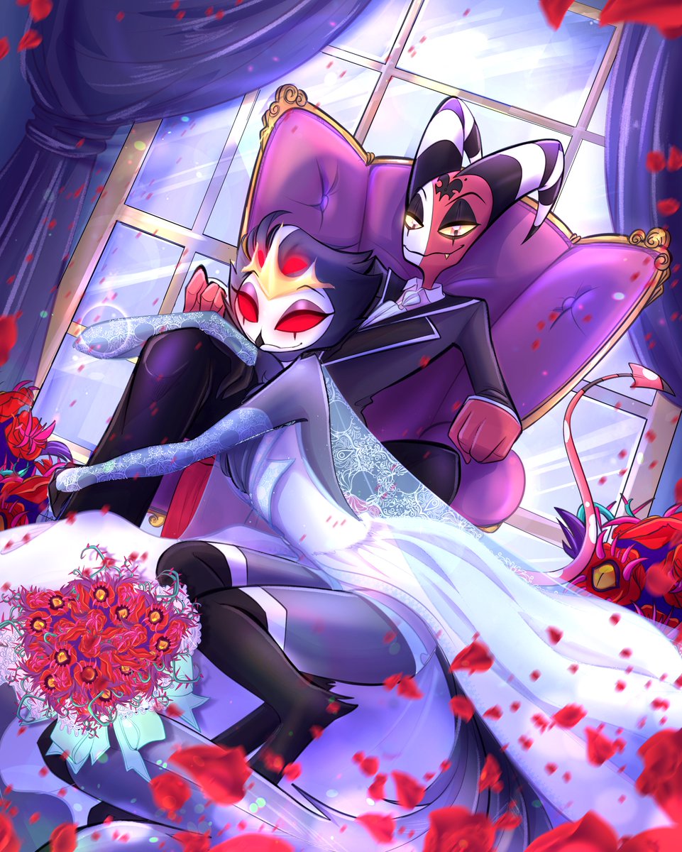 I wanted to share my Stolitz wedding comic with the outfits I designed for the <a href="/HellCoutureZine/">Hell Couture</a> !
I added some extras, so scroll down ^^
Hope you like it!
#helluvaboss #helluvabossfanart #stolitz #blitz #stolas