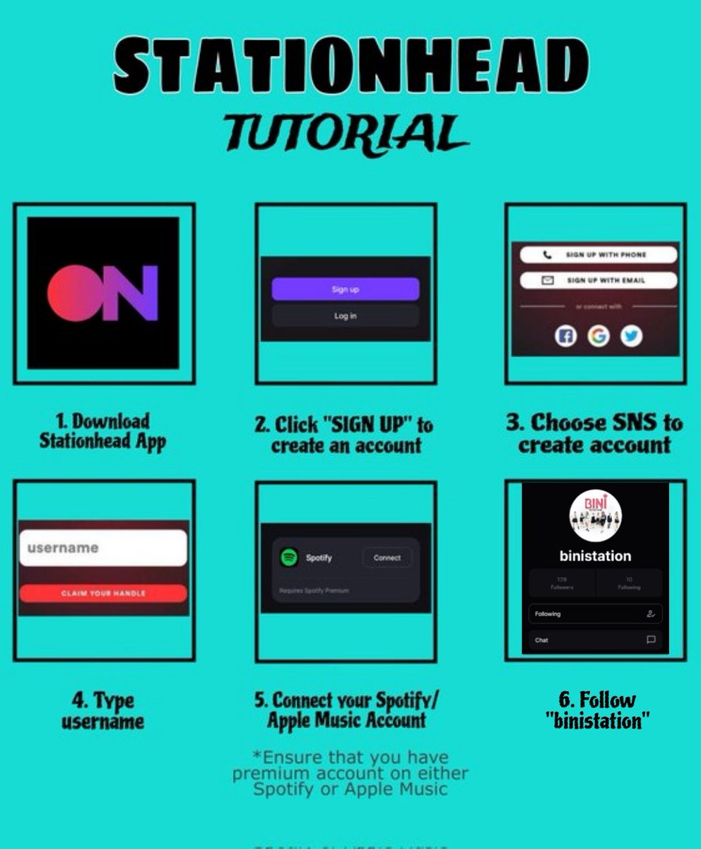 BINIStation's tweet photo. This account focuses streaming on STATIONHEAD 🎧

Please see photos for the tutorial &amp; guidelines. We earnestly looking forward to your full support.

2, 3. Thank you po!

#BINI @BINI_ph https://t.co/J2Zq3PllGo