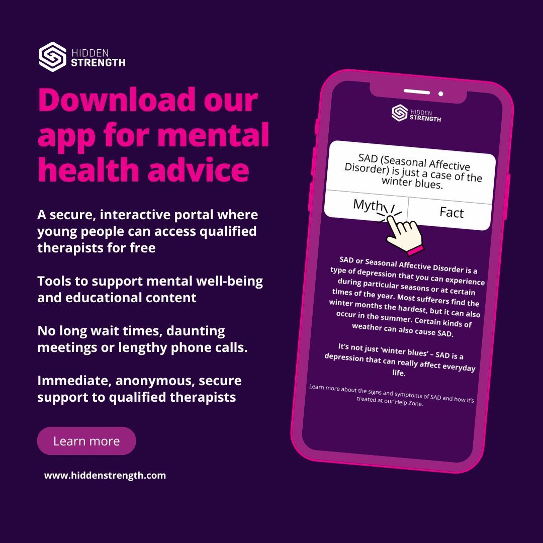 NEW #MENTALHEALTH APP FOR AGES 13-24!

•FREE #therapy sessions with a qualified therapist
•Mental health support &amp; guidance
•Help for anxiety, bullying, relationships, health and more!

Apple Store:
buff.ly/44tPjM7 

Google Play Store:
buff.ly/44ztLhe