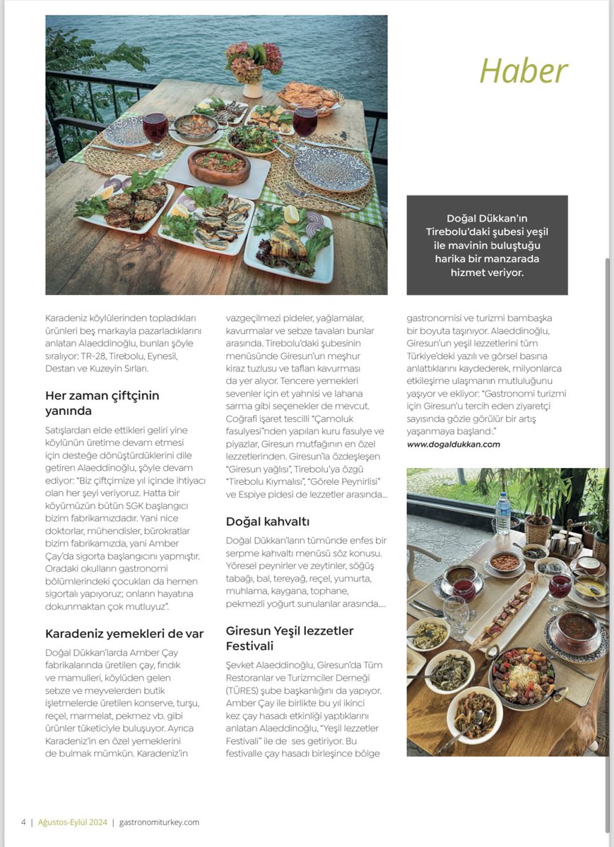 Basında biz 🌱
Gastronomi Turkey sitesindeyiz <a href="/sevketala/">Şevket ALAEDDİNOĞLU</a>