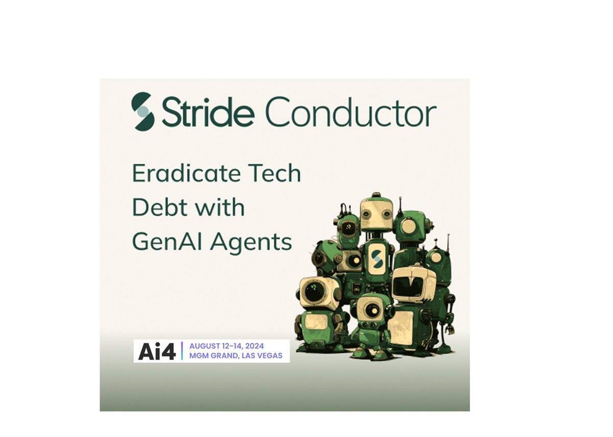 We can't wait for next week to be part of <a href="/Ai4Conferences/">Ai4 - Artificial Intelligence Conferences</a> - North America’s largest artificial intelligence industry event!

Swing by booth #310 for an exclusive look at our groundbreaking Stride Conductor, and don’t miss <a href="/fmrtn/">Francisco Martin</a>  and @Danmason session on Wednesday, August 14,