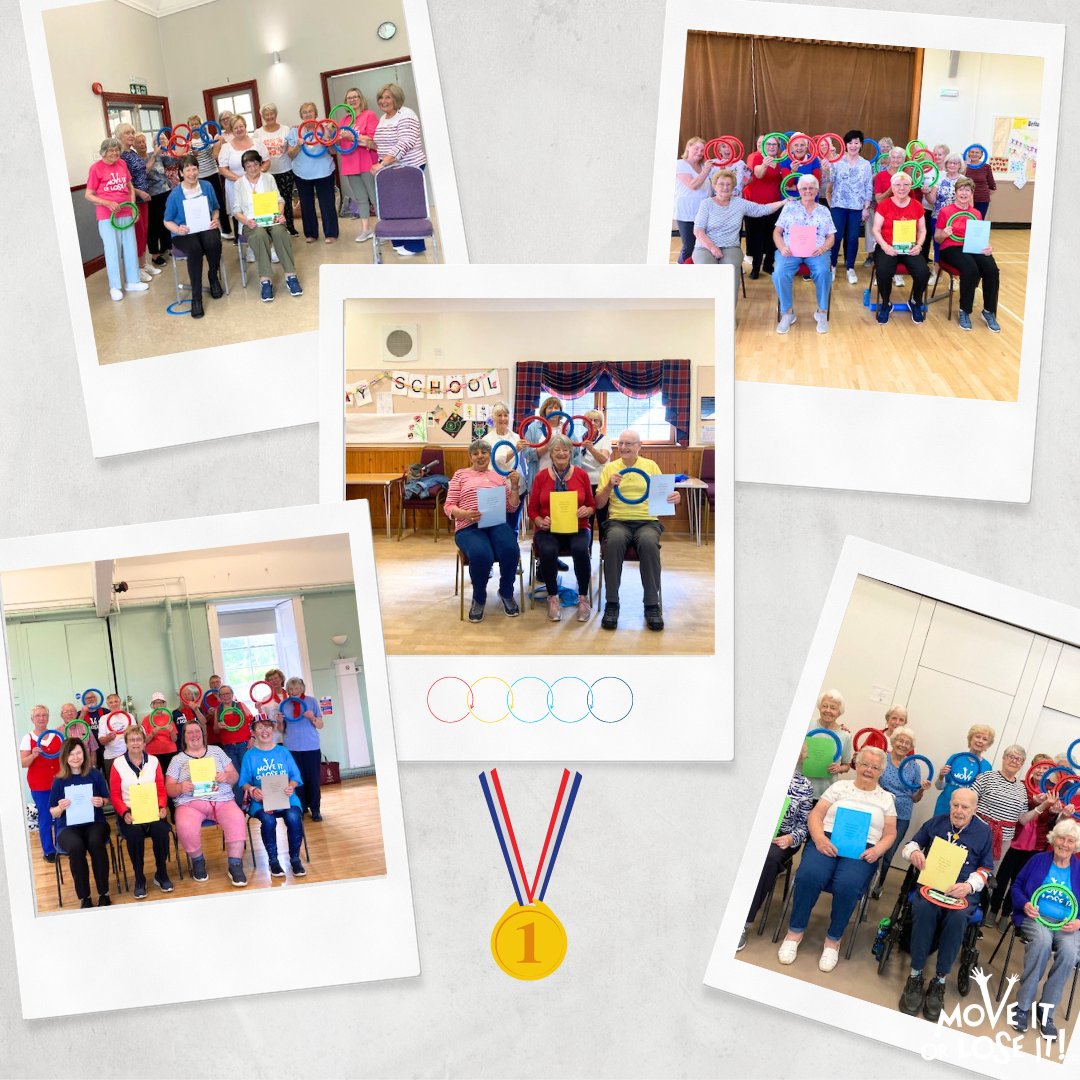 #MoveitorLoseit instructor Fiona from Scotland held #Olympics themed classes this month. Fiona said "We've had boxing, running, swimming, archery, rowing &amp; even a super gymnastic routine. I love my job. The amazing people who come to class make it such fun &amp; so worthwhile."🥇