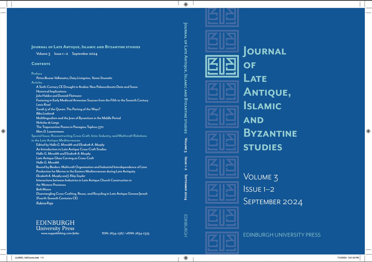 jlaibs's tweet image. JLAIBS vol. 3, 1-2 is in the press!

@EdinburghUP @EdinClassics