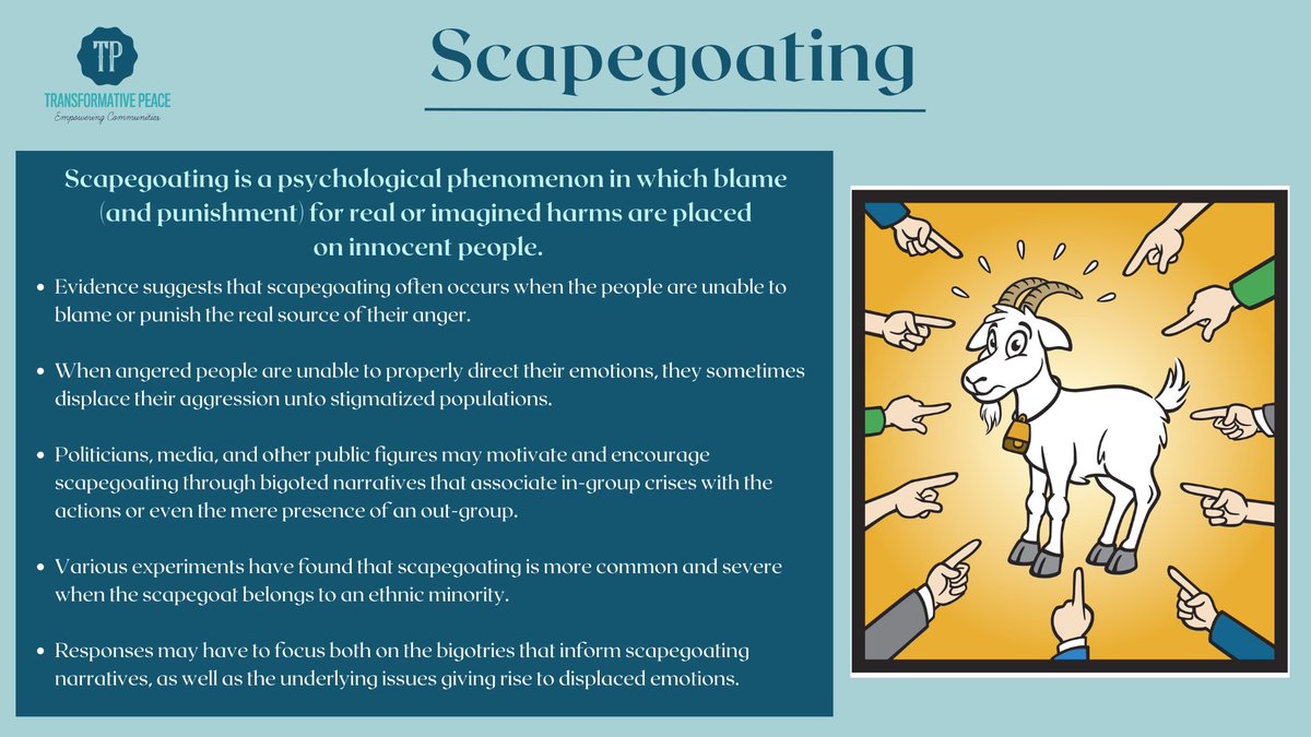 After tragic stabbings in England, riots erupted targeting Muslims &amp; migrants with violence. It may confuse some how acts by a non-Muslim provoked hate towards Muslims &amp; Migrants. In order to understand that, lets examine the concept of scapegoating.
#EndRacism #UnityOverDivision