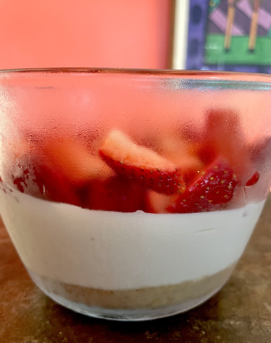 gavinpollock's tweet photo. @Nigella_Lawson thanks for the inspiration - cheesecake in a glass https://t.co/mwuMIIin17