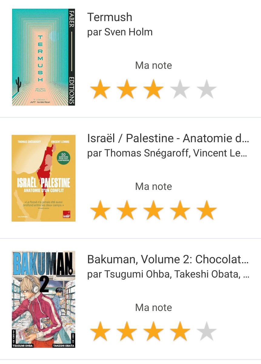 studygrammeuse's tweet photo. Mes dernières lectures+ leur note ! 📚 #booktwt https://t.co/mrsAngHycF