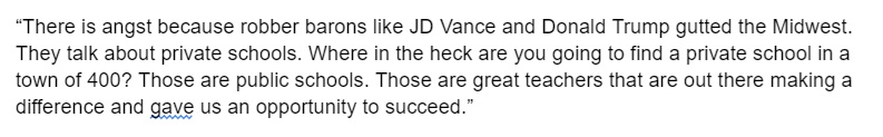 BisforBerkshire's tweet image. There may be no single issue that exposes the GOP's faux populism more than rural school privatization. Hoping Tim Walz keeps saying this