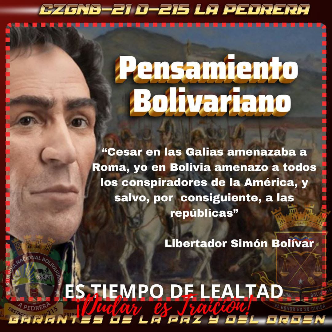 D215Jordan's tweet photo. Bolívar y su compromiso: "Cesar en las Galias amenazaba a Roma, yo en Bolivia amenazo a todos los conspiradores de la América." 👊 Un faro de libertad. #SimónBolívar https://t.co/NPccCVUxeq