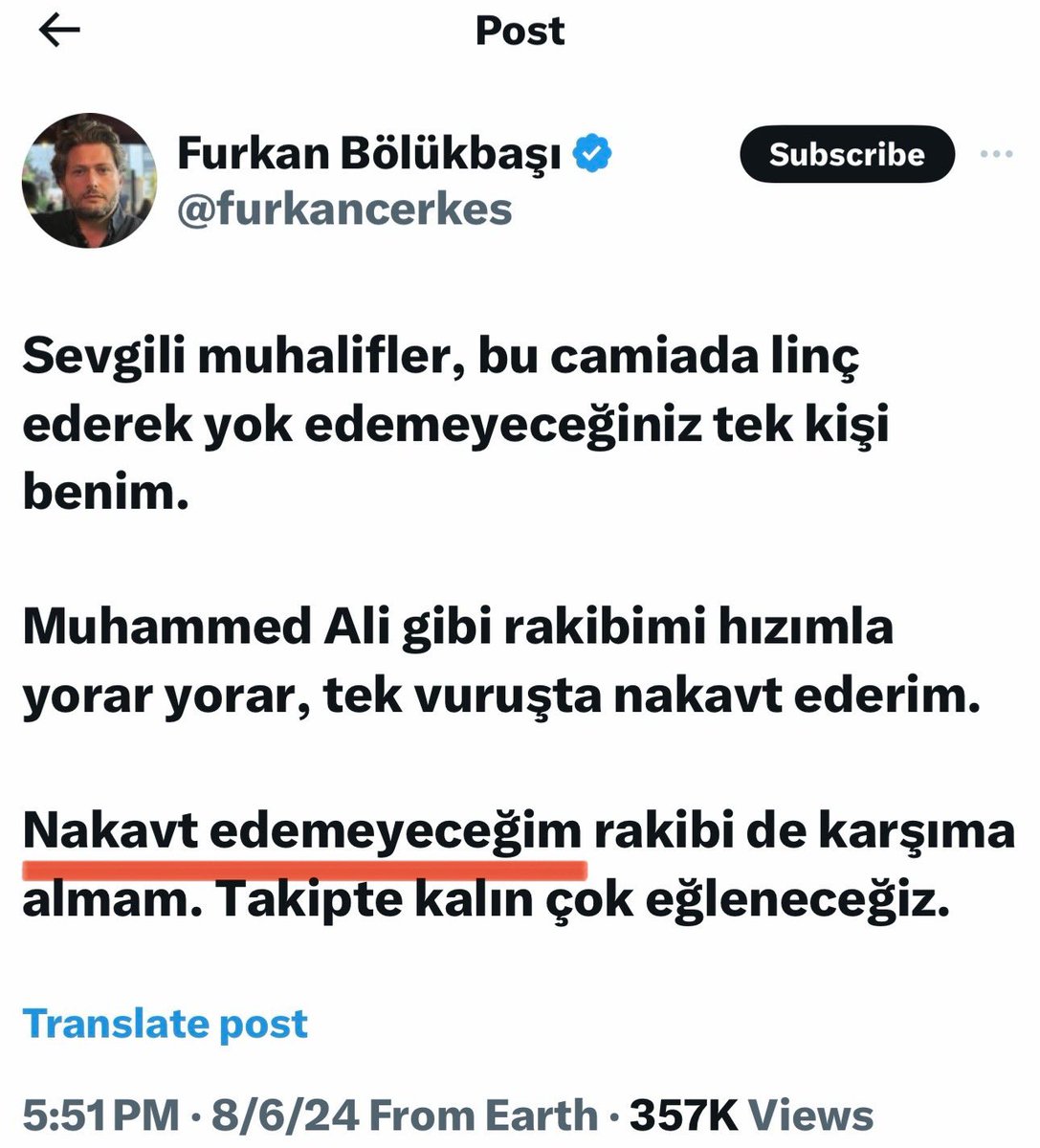 bedeviye_vurrrr's tweet photo. Arkadaşlar, dikkat! Lütfen okuyalım.

Furkan Büllükbaşı denilen bu elemanın temel amacı etkileşim kasarak bir şekilde aç karnını doyurmaktır.

BasEngeliGeç diyerek, Furkan Büllükbaşı'nın ayda kazandığı 1500 doları 250 dolarlara kadar düşürmüştük.

Furkan Büllükbaşı'nı engelleyin. Paylaşımlarına cevap yazmayın, alıntı yapmayın. Adamın anasına avradına küfür etmeniz gram umrunda değil, sizin yaptığınız her yorum üzerinden para kazanıyor. Bu adamın tek derdi: Para.

ENGELİ BASIN!