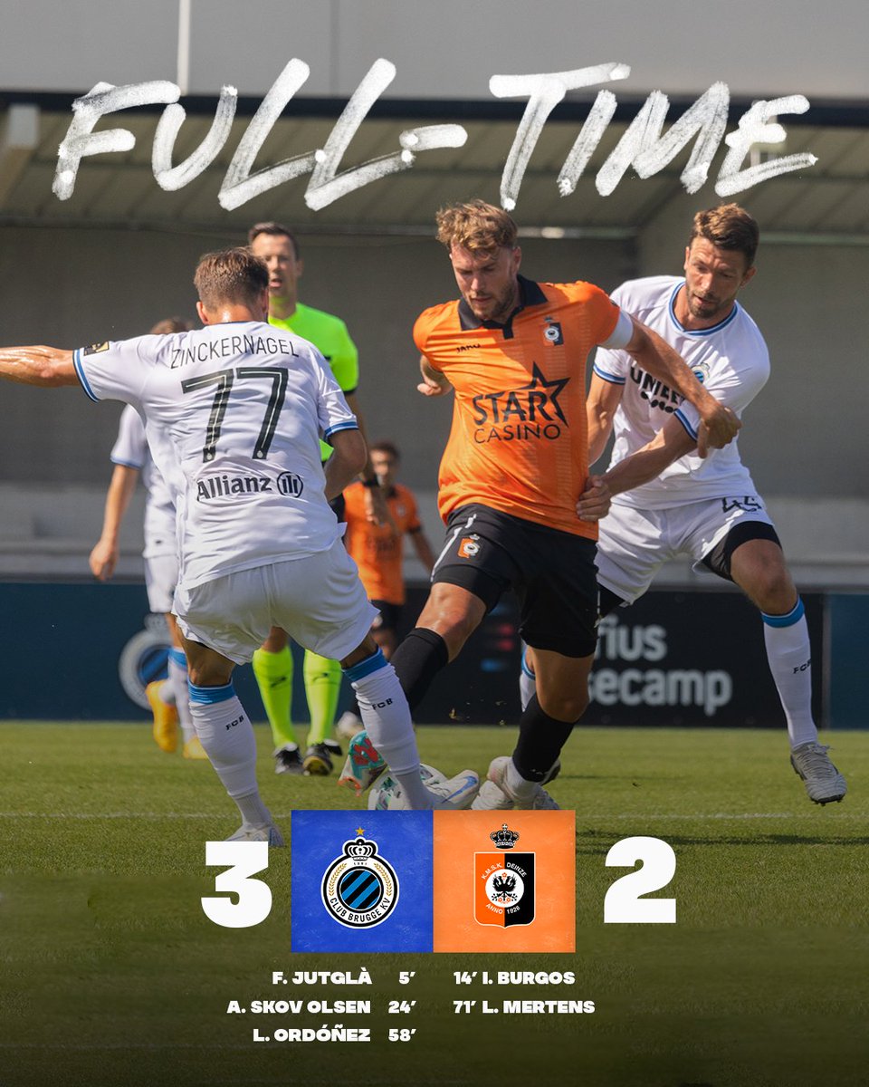 KMSKDeinze's tweet image. 𝐅𝐑𝐈𝐄𝐍𝐃𝐋𝐘 𝐆𝐀𝐌𝐄 | 𝐂𝐥𝐮𝐛 𝐁𝐫𝐮𝐠𝐠𝐞 𝐯𝐬. 𝐊𝐌𝐒𝐊 𝐃𝐞𝐢𝐧𝐳𝐞 🤝

Onze Tigers speelden vanmiddag achter gesloten deuren tegen de A-ploeg van Club Brugge in het Belfius Basecamp in Westkapelle. Na een interessante oefenpot eindigde de wedstrijd op 3-2.

Op zaterdag